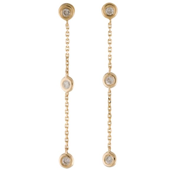 Unbranded Jewelry - 14K Diamond Drop Earrings